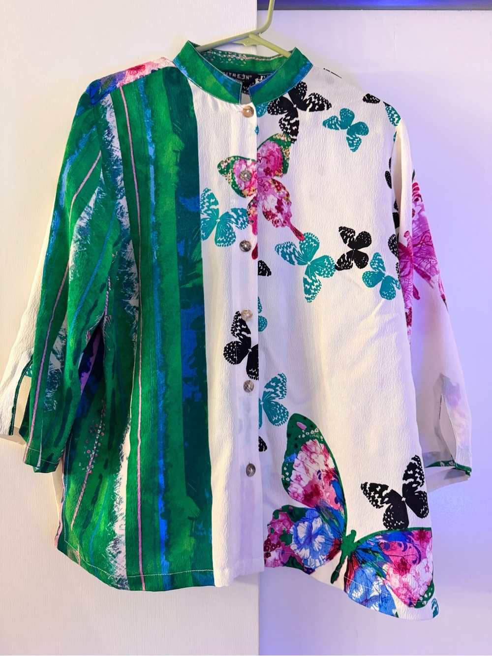 Silk Citron Butterfly blouse